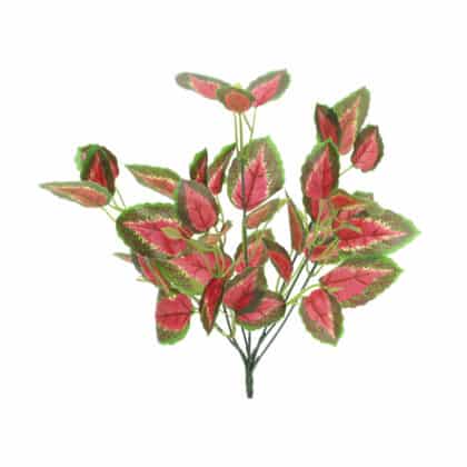 45cm Mixed Leaves Bunch Plant with Red-Centered Leaves