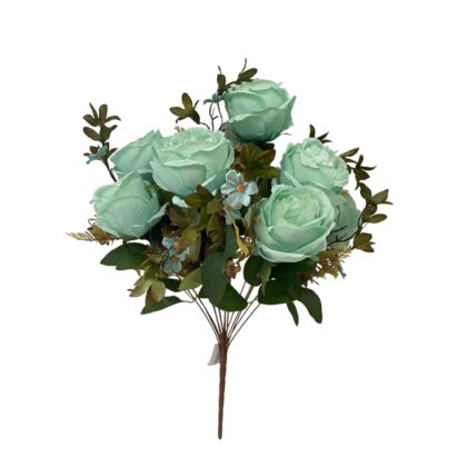 7-head rose bunch – 60 cm green colour