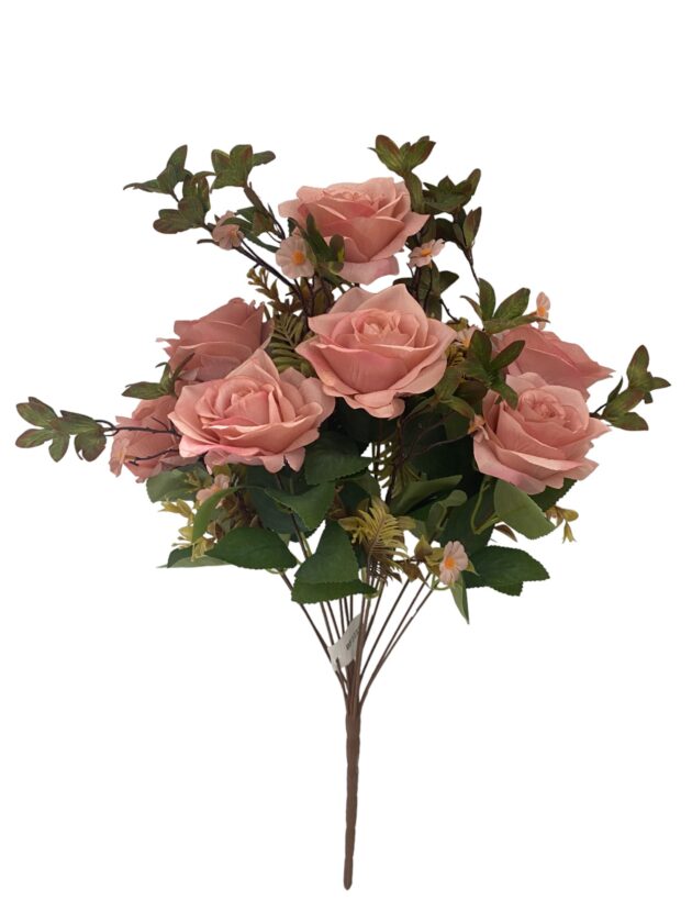 12-head rose bunch – 47 cm rosa