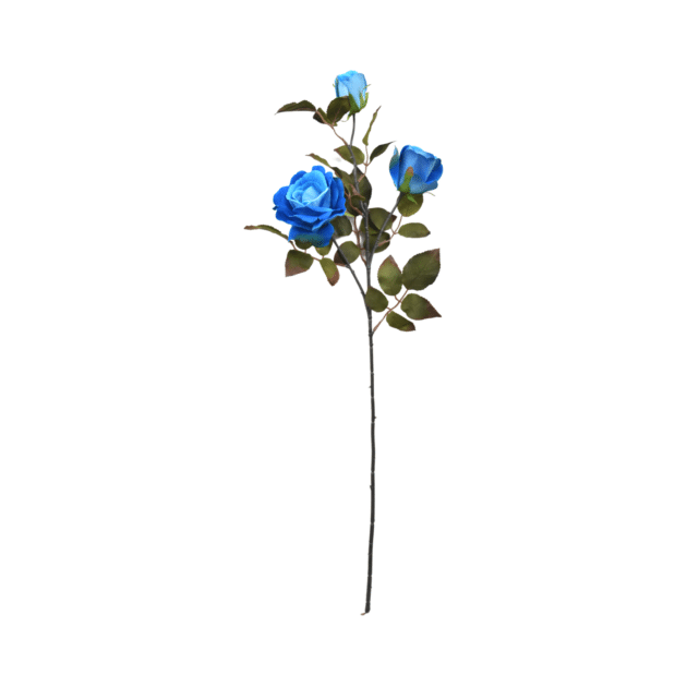 3-head rose spray – 70 cm blue