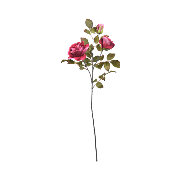 3-head rose spray – 70 cm rose colour