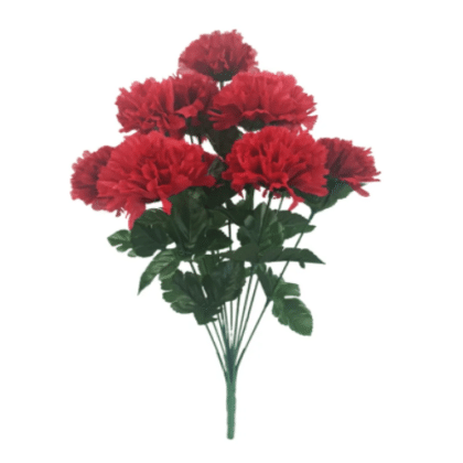 12-head carnation bunch – 47 cm red