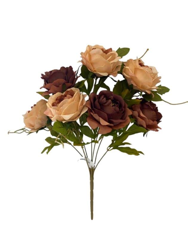 7-head peony bunch – 50 cm chocolate