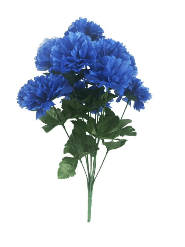 12-head carnation bunch – 47 cm navy