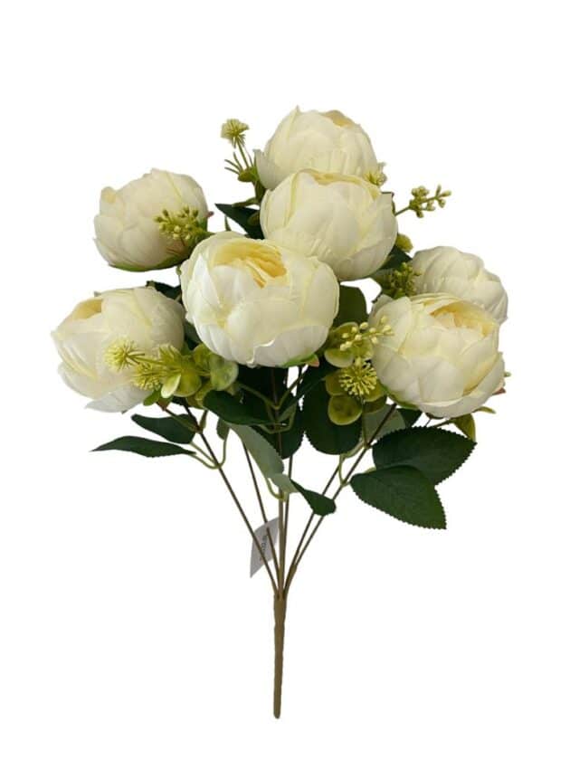 Peony bunch – 45 cm ivory