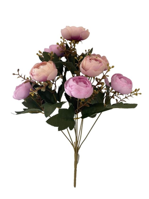 8-head peony bunch – 40 cm light purple