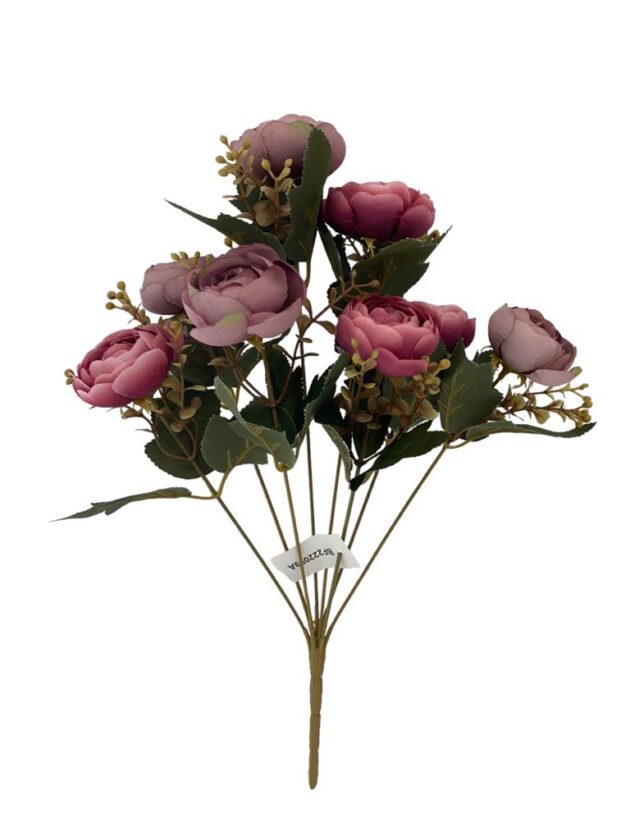 8-head peony bunch – 40 cm mauve