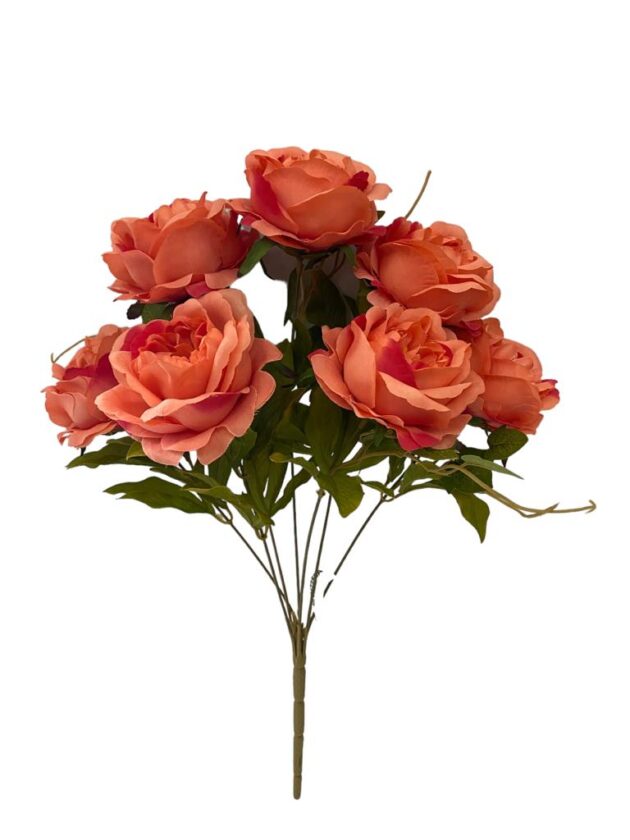 7-head peony bunch – 50 cm orange