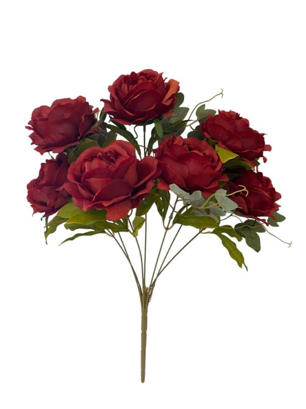 7-head peony bunch – 50 cm red