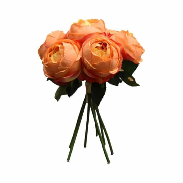 7-head peony bunch – 30 cm orange