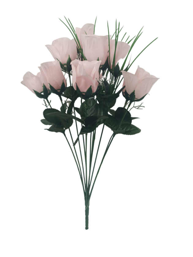 12-head rose bud – 47 cm light pink