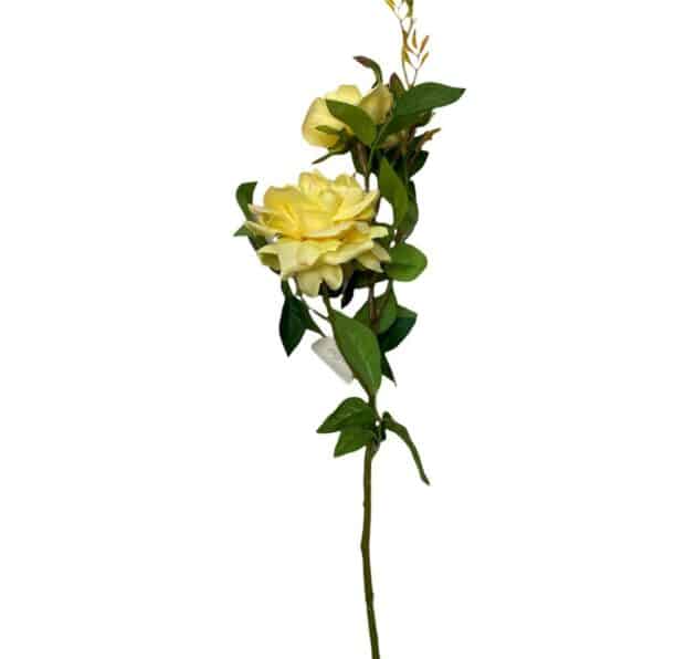 3-head peony spray – 65 cm yellow