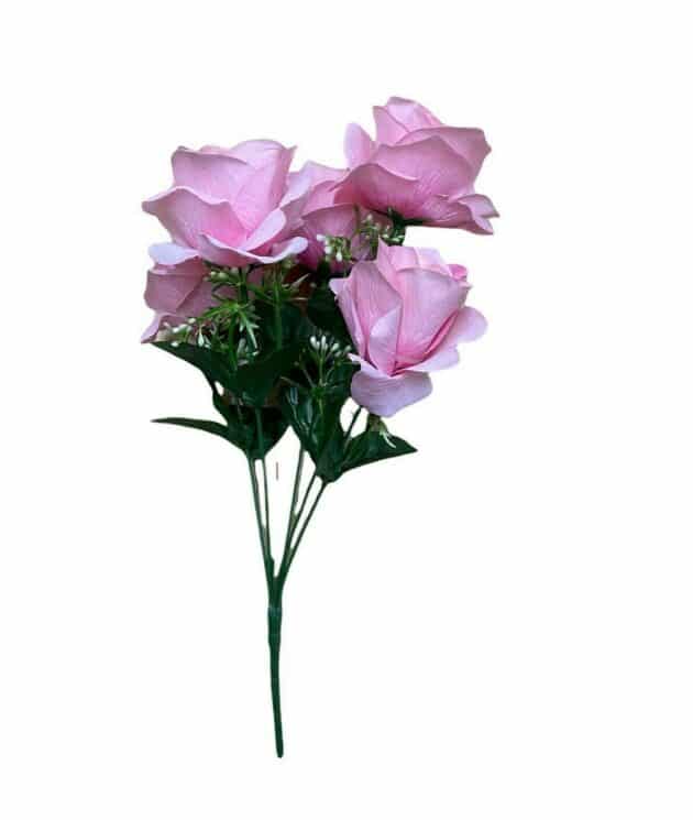 5-head rose bunch – 40 cm pink