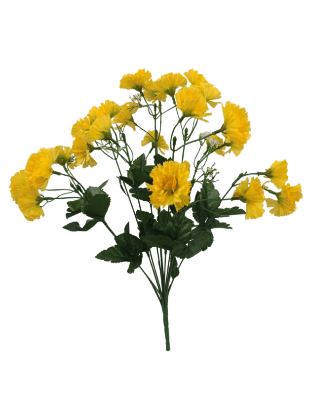 Zip carnation – 47 cm yellow