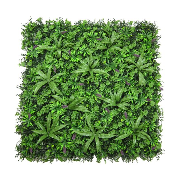 1x1 meter artificial green wall hedge with thin leaves
