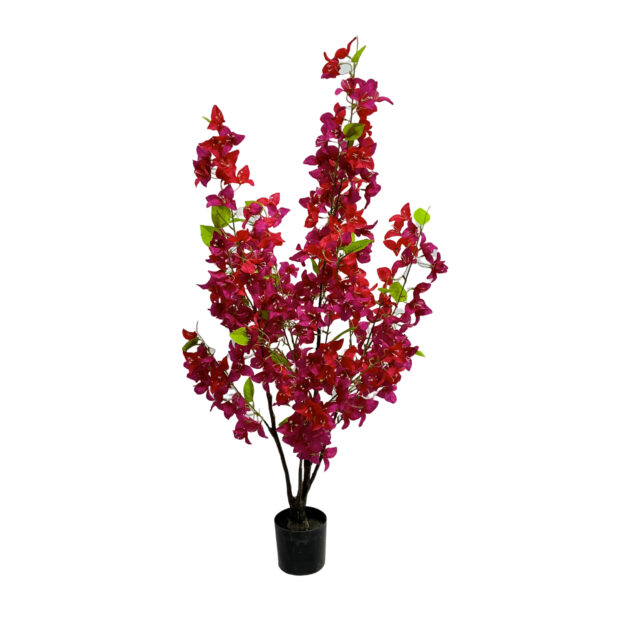 Vibrant Bougainvillea Tree, Lifelike artificial bougainvillea, Faux bougainvillea in red, pink, ivory, Large artificial bougainvillea tree