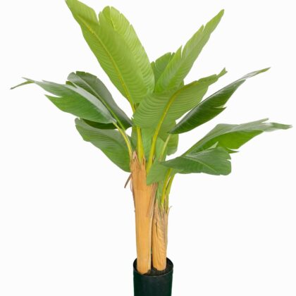 Majestic Real-Life Banana Tree, Lifelike artificial banana plant, Faux banana tree in home decor, Tropical faux banana tree, Large artificial banana tree