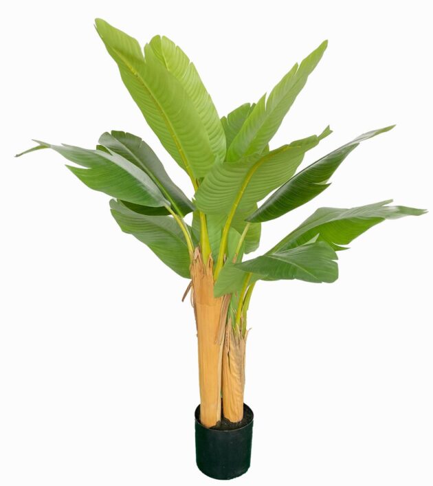 Majestic Real-Life Banana Tree, Lifelike artificial banana plant, Faux banana tree in home decor, Tropical faux banana tree, Large artificial banana tree