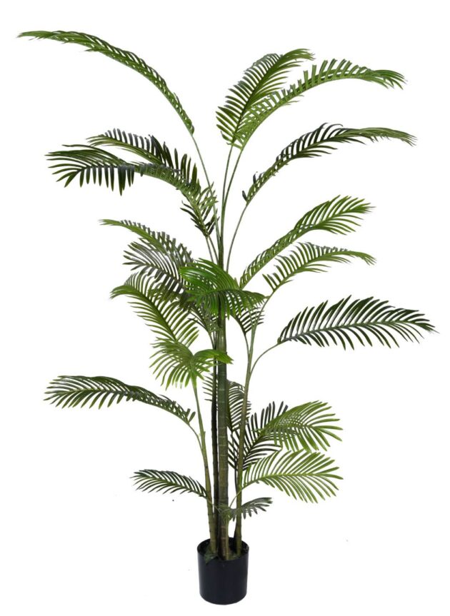 Luxe Areca Palm Tree, Lifelike artificial palm, Faux Areca palm in home decor, Tropical faux palm tree, Large artificial Areca palm