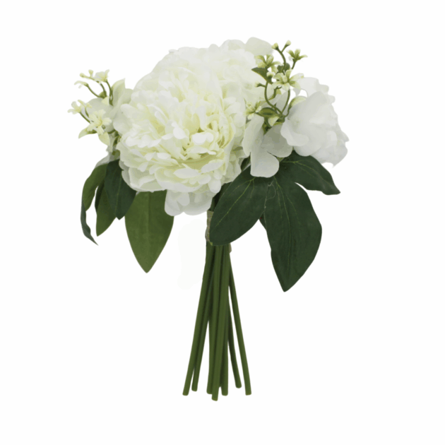 Artificial Peony and Hydrangea Bouquet, 7 Stems - Image 2