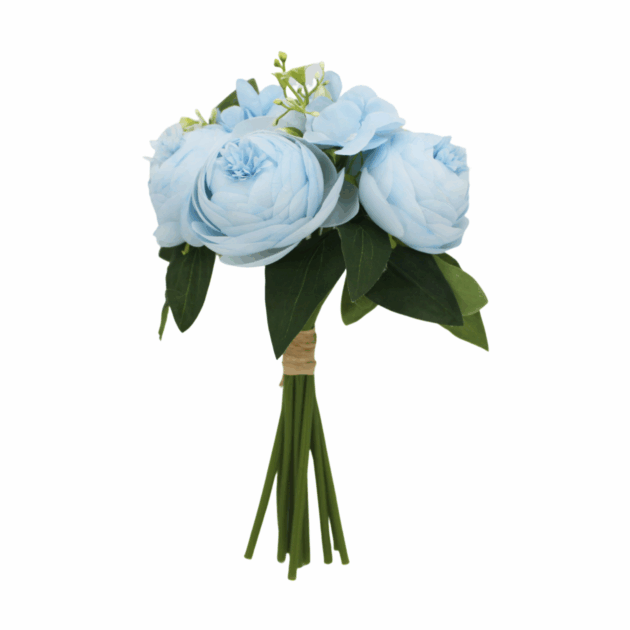 Artificial Rose Bouquet, 7 Pieces, Silk Fabric Flowers - Image 4